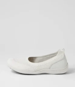Women COLORADO Comfort|Flats-Grand White Knit Flat Shoes