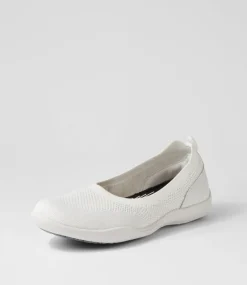Women COLORADO Comfort|Flats-Grand White Knit Flat Shoes
