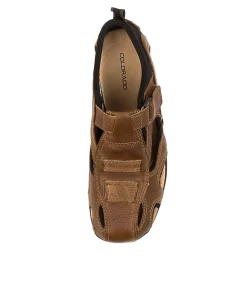 COLORADO Casuals|Sandals-GRANDE CF NUTMEG WORN SADDLE LEATHER