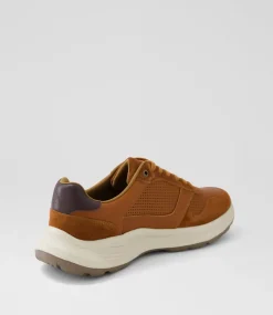 COLORADO Casuals-Grant Cognac Pull Up Leather Lace Up Flats