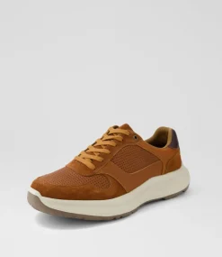 COLORADO Casuals-Grant Cognac Pull Up Leather Lace Up Flats
