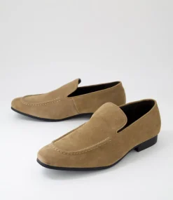 UNCUT Casuals-Greshay Taupe Suede Flat Shoes