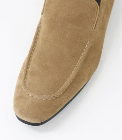 UNCUT Casuals-Greshay Taupe Suede Flat Shoes