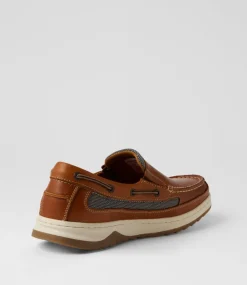 COLORADO Casuals-Gully Tan Pull Up Leather Flat Shoes