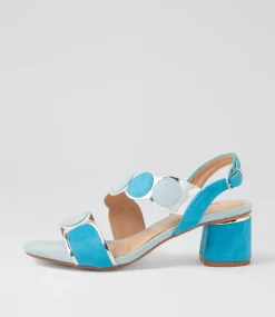 Women I LOVE BILLY Heels|Sandals-Haldis Aqua Multi Microsuede Sandals