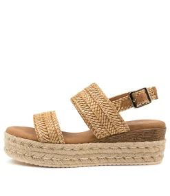 Women I LOVE BILLY Espadrilles|Sandals-HALLA CINNAMON SYN RAFFIA