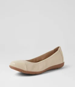 Women SUPERSOFT Comfort|Flats-Hallies Almond Patent Leather Ballet Flats