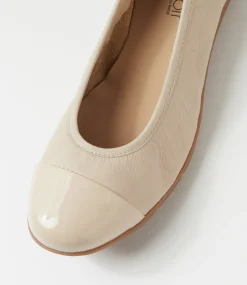 Women SUPERSOFT Comfort|Flats-Hallies Almond Patent Leather Ballet Flats