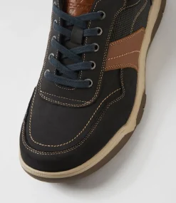 COLORADO Casuals-Han Navy Leather Lace Up Shoes