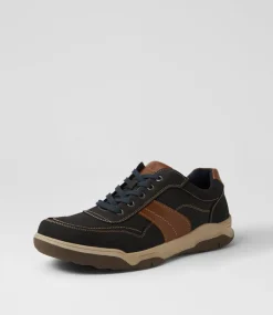 COLORADO Casuals-Han Navy Leather Lace Up Shoes