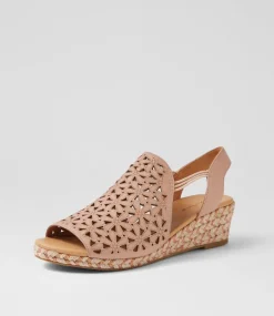 Women DIANA FERRARI Heels|Sandals-Hanar Dark Nude Multi Rope Leather Sandals