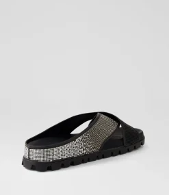 Women SUPERSOFT Comfort|Flats-Hanneh Black Multi Leather Sandals