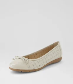 Women SUPERSOFT Comfort|Flats-Hannie Almond Patent Leather Flat Shoes