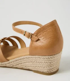 Women DIANA FERRARI Heels|Sandals-Hanoi Tan Leather Sandals