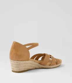 Women DIANA FERRARI Heels|Sandals-Hanoi Tan Leather Sandals