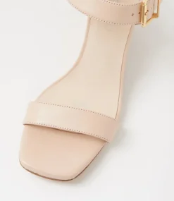 Women TOP END Wedges|Heels-Hantas Nude Natural Leather Sandals