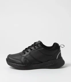 CLARKS Sport School Shoes|Junior School Shoes-Happen Jnr Lace E Black Sneakers