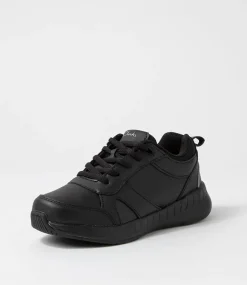 CLARKS Sport School Shoes|Junior School Shoes-Happen Jnr Lace E Black Sneakers