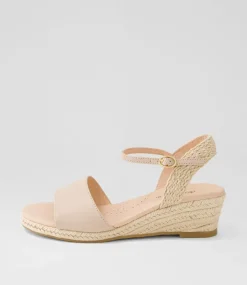 Women DIANA FERRARI Espadrilles|Wedges-Harissa Rose leather Espadrilles