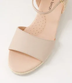 Women DIANA FERRARI Espadrilles|Wedges-Harissa Rose leather Espadrilles