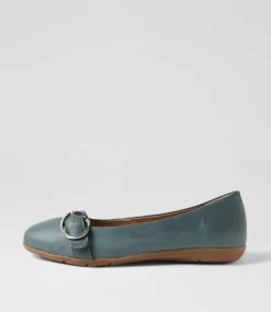 Women SUPERSOFT Comfort|Flats-Harper Denim Leather Flat Shoes