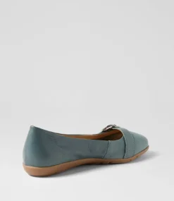 Women SUPERSOFT Comfort|Flats-Harper Denim Leather Flat Shoes