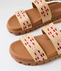 Women SUPERSOFT Comfort|Flats-Harriets Natural Cantaloupe Patent Synthetic Sandals