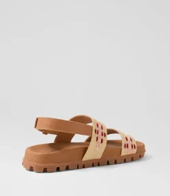 Women SUPERSOFT Comfort|Flats-Harriets Natural Cantaloupe Patent Synthetic Sandals