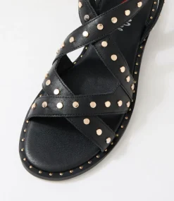 Women I LOVE BILLY Flats|Sandals-Hartella Black Sandals