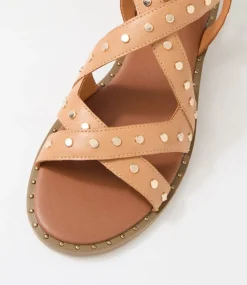 Women I LOVE BILLY Flats|Sandals-Hartella Camel Sandals