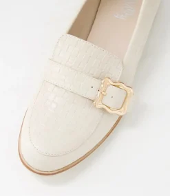 Women I LOVE BILLY Flats-Hasha Latte Weave Emboss Flat Shoes