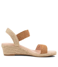 Women DIANA FERRARI Espadrilles|Wedges-Havan Tan Weave Elastic Espadrilles