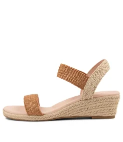 Women DIANA FERRARI Espadrilles|Wedges-Havan Tan Weave Elastic Espadrilles