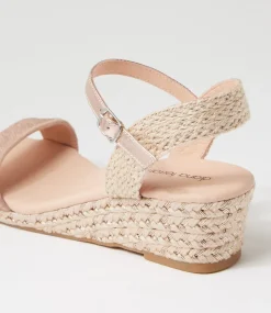 Women DIANA FERRARI Heels|Sandals-Havarna Rose Gold Jewel Leather Sandals
