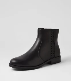 Women SUPERSOFT Boots|Comfort-Hazzle Black Leather Ankle Boots