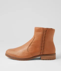 Women SUPERSOFT Boots|Comfort-Hazzle Dark Tan Leather Ankle Boots