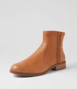 Women SUPERSOFT Boots|Comfort-Hazzle Dark Tan Leather Ankle Boots
