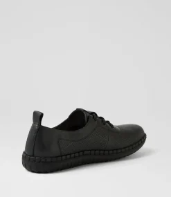 Women COLORADO Comfort|Sneakers-Hello Black Leather Sneakers