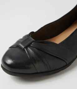 Women SUPERSOFT Comfort|Flats-Hersay Black Leather Flat Shoes