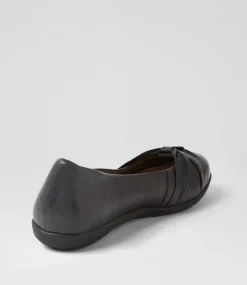 Women SUPERSOFT Comfort|Flats-Hersay Black Leather Flat Shoes
