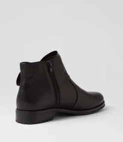 Women SUPERSOFT Boots|Comfort-Hey Black Leather Ankle Boots