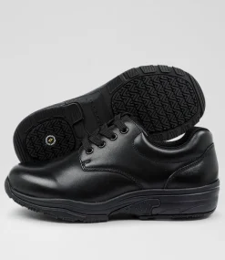 COLORADO Junior School Shoes-HIACE JNR E LCE BLK LTHR