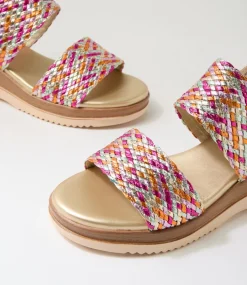 Women I LOVE BILLY Heels|Sandals-Hikine Pink Metallic Multi Sandals