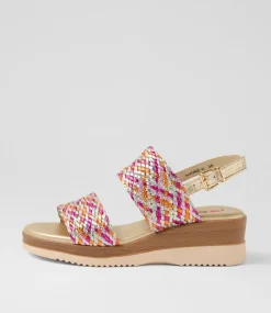 Women I LOVE BILLY Heels|Sandals-Hikine Pink Metallic Multi Sandals