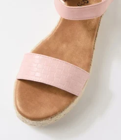 Women I LOVE BILLY Espadrilles|Wedges-Hilaro Blush Weave Rose Sandals