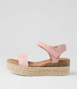 Women I LOVE BILLY Espadrilles|Wedges-Hilaro Blush Weave Rose Sandals