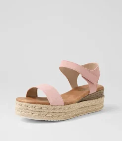 Women I LOVE BILLY Espadrilles|Wedges-Hilaro Blush Weave Rose Sandals
