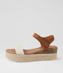 Women I LOVE BILLY Espadrilles|Wedges-Hilaro Latte Weave Tan Sandals