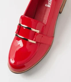 Women I LOVE BILLY Loafers|Flats-Hisho Red Patent Pu Loafers