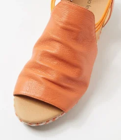 Women DIANA FERRARI Espadrilles|Wedges-Hlensia Orange Multi Rope Leather Sandals
